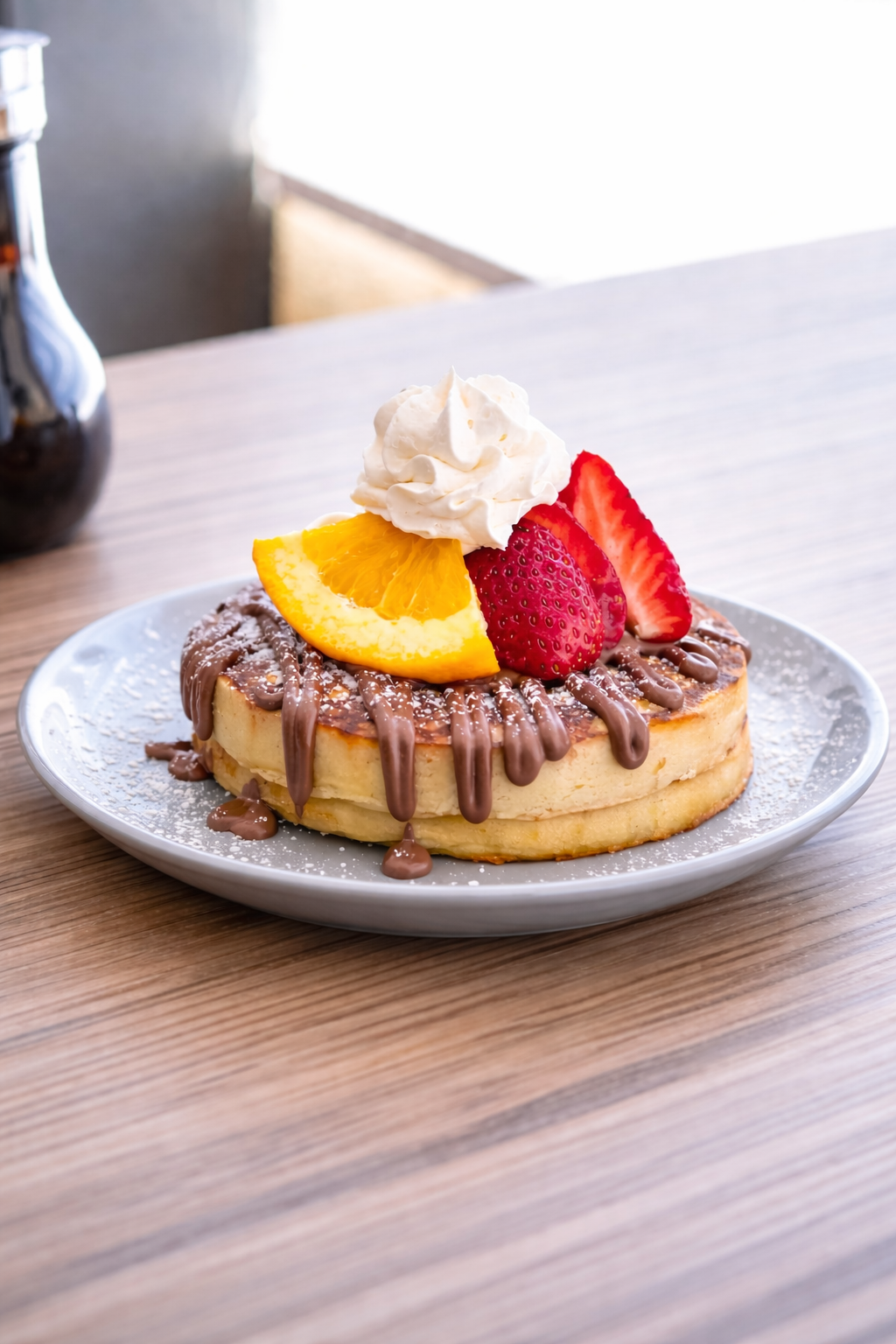 1/2 porción de pancakes